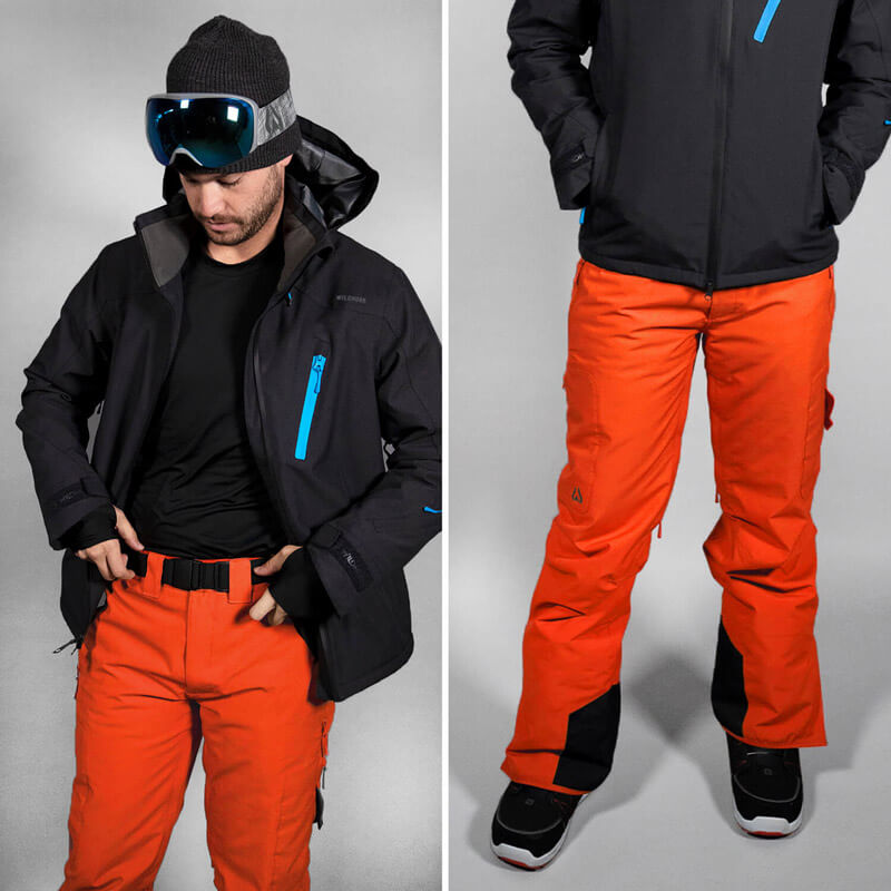 Mens orange ski on sale pants